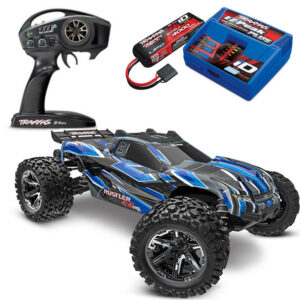 Traxxas Rustler 4X4 VXL Brushless RTR Stadium Truck w/TSM & TQi with 3S LiPo Combo